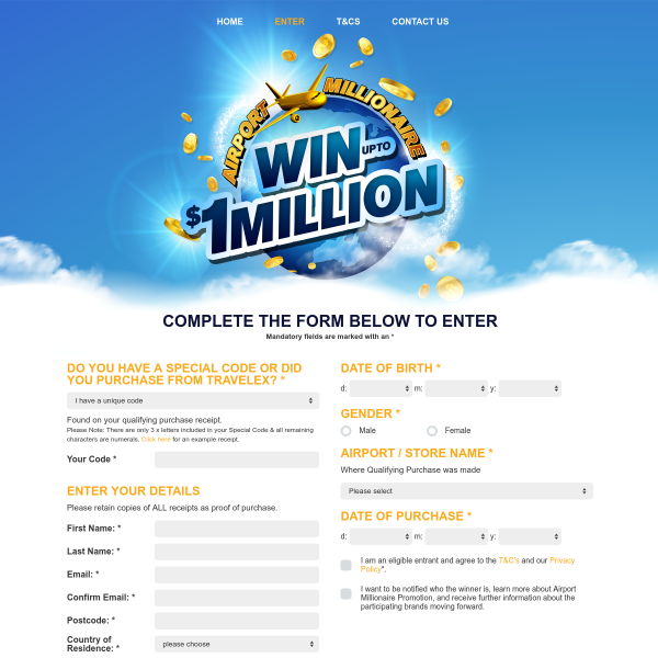 Win One Million Dollars Cash & More