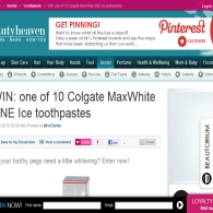 Win one of 10 Colgate MaxWhite ONE Ice toothpastes