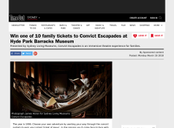 Win one of 10 family tickets to Convict Escapades at Hyde Park Barracks Museum