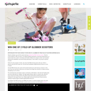Win One Of 2 Globber My FREE Fold Up Scooters