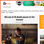Win one of 20 double passes to The Gunman - B Mag