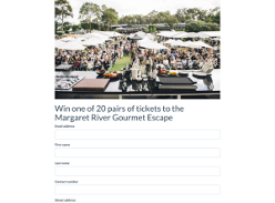Win one of 20 pairs of tickets to the Margaret River Gourmet Escape