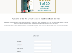Win one of 20 The Crown Seasons 1&2 Boxsets on Blu-ray