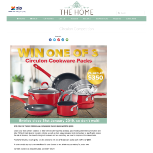 Win one of 3 cookware packs