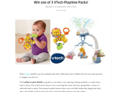 Win one of 3 VTech Playtime Packs