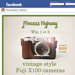Win one of 3 x Fuji Finepix X100 digital cameras! 