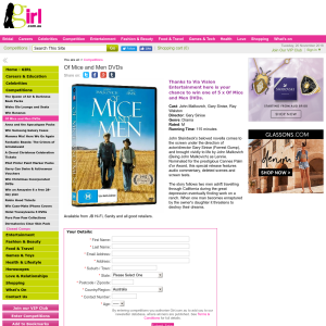 Win one of 5 Of Mice and Men DVDs