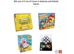 Win one of 5 set of Crown & Andrews and Goliath Games