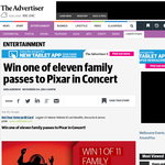 Win one of eleven family passes to Pixar in Concert