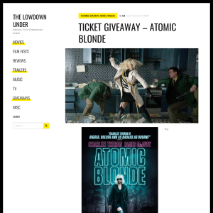Win one of five double passes to see Atomic Blonde