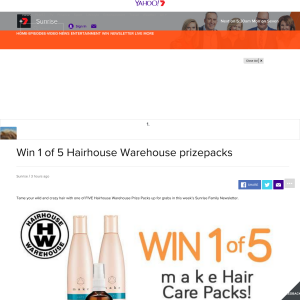 Win one of five Hairhouse Warehouse packs