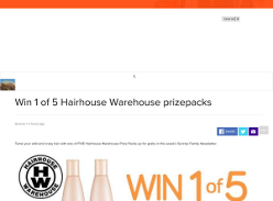 Win one of five Hairhouse Warehouse packs