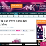 Win one of five Innoxa Nail Polishes