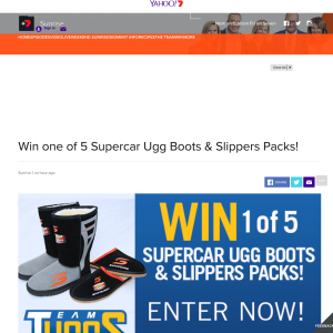 Win one of five pairs of Supercar ugg boots & slippers packs