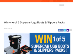 Win one of five pairs of Supercar ugg boots & slippers packs