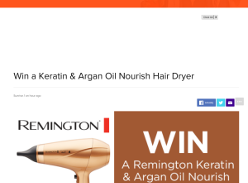 Win one of five Remington Keratin & Argan Oil Norish dryer