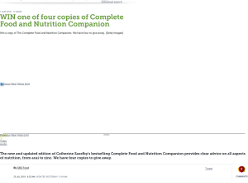 Win one of four copies of Complete Food and Nutrition Companion