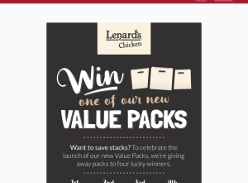 Win one of our new value packs