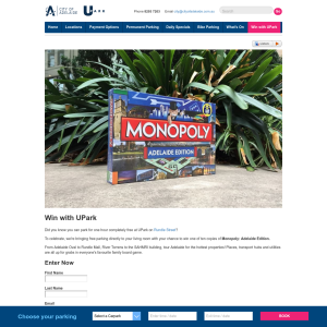 Win one of ten copies of Monopoly: Adelaide Edition