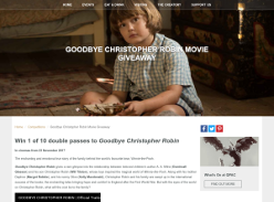  Win one of ten Goodbye Christopher Robin double passes