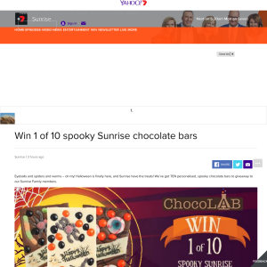 Win one of ten personalised chocolate bars