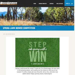 Win one of the Spring Lawn mowers