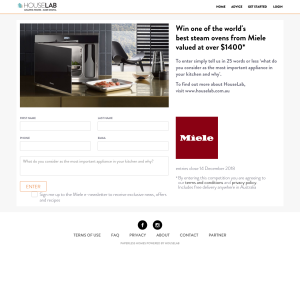 Win one of the world's  best steam ovens from Miele  valued at over $1400 - Miele