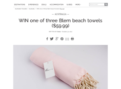 Win One Of Three Blem Beach Towels