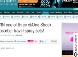 Win 1 of 3 ckOne Shock Absorber travel spray sets