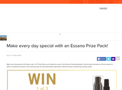 Win one of three Essano prize packs
