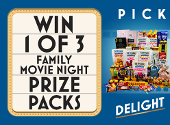 Win one of three Family Movie Night prize packs