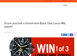 Win one of three NRL Lorus watches