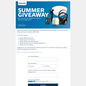Win one of three Philips prize packs
