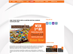 Win one of twenty personalised Choclab chocolate bars