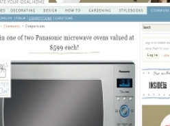 Win one of two Panasonic microwave ovens valued at $599 each!