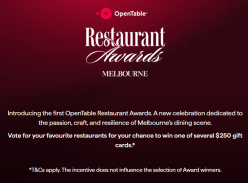 Win one of Several $250 Gift Cards - OpenTable Australia