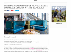 Win One Year Worth Of Movie Tickets To Palace Cinema At The Barracks