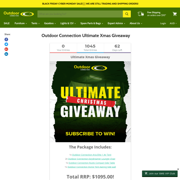 Win Our Ultimate Xmas Camping Gear Giveaway Package