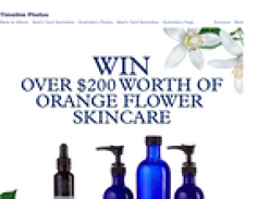 Win over $200 worth of Nourishing Orange Flower Skincare