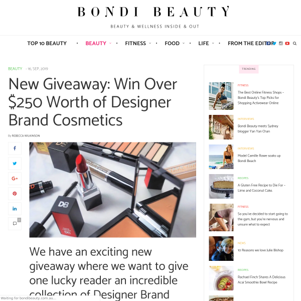 Win Over $250 Worth of Designer Brand Cosmetics