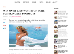 Win over $350 worth of Pure Fiji skincare products