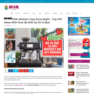 Win over $4,000 Mother's Day Gift Bonanza