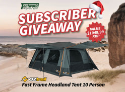 Win an Oztrail Fast Frame Headland Tent 10 Person