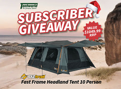 Win an Oztrail Fast Frame Headland Tent 10 Person