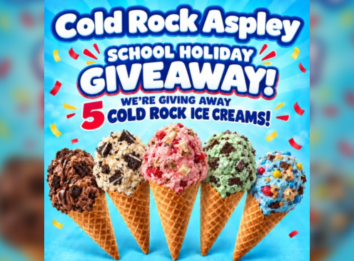 Win a Pack of Five Cold Rock Ice Creams - Cold Rock Ice Creamery Aspley