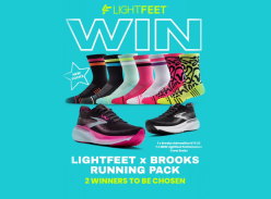 Win a Pair of Brooks Adrenaline GTS 25 Shoes + 7 Pairs of Running Socks - Light Feet Au