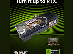 Win a Palit Geforce RTX™ 5080 Gamingpro, DOOM: the Dark Ages Edition