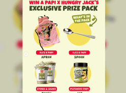 Win 1 of 10 Exclusive Papi x HJ's PR Packs - Hungry Jacks x Pistachio Papi