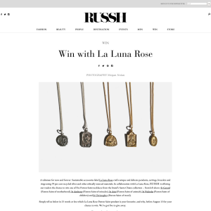 Win Patron Saint necklace from La Luna Rose' Santa Chiara collection