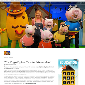 Win Peppa Pig LIVE Tickets to the Brisbane show!